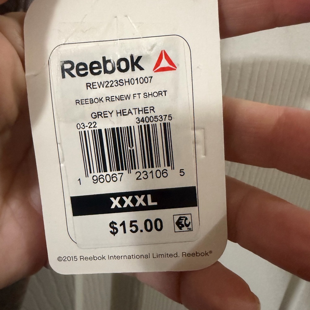 Reebok Renew FT Shorts Womens XXXL Grey Heather New French Terry Loungewear - Picture 2 of 8